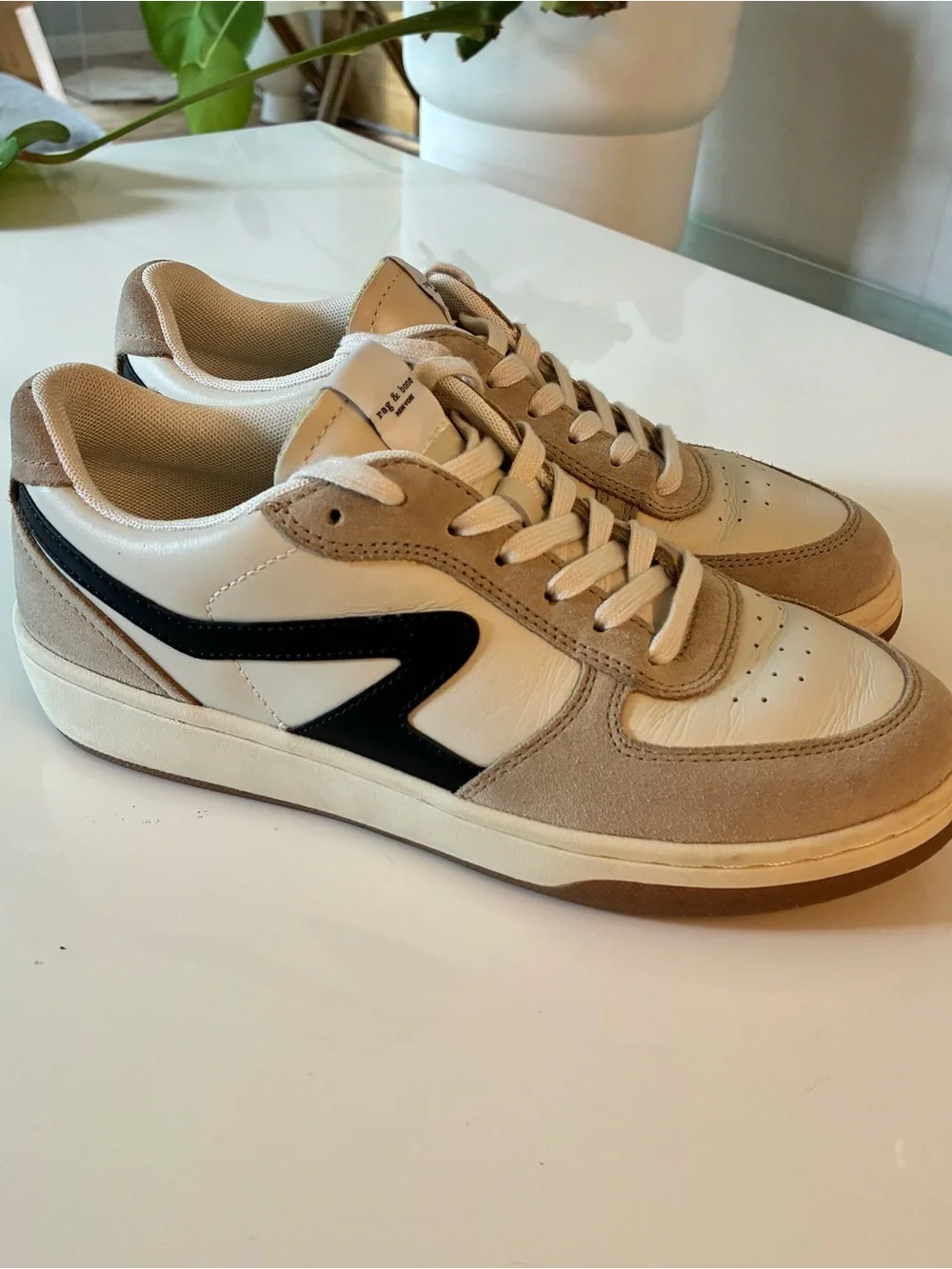 Rag & Bone Women’s Retro Court Lace Up Sneakers, Sz 8.5